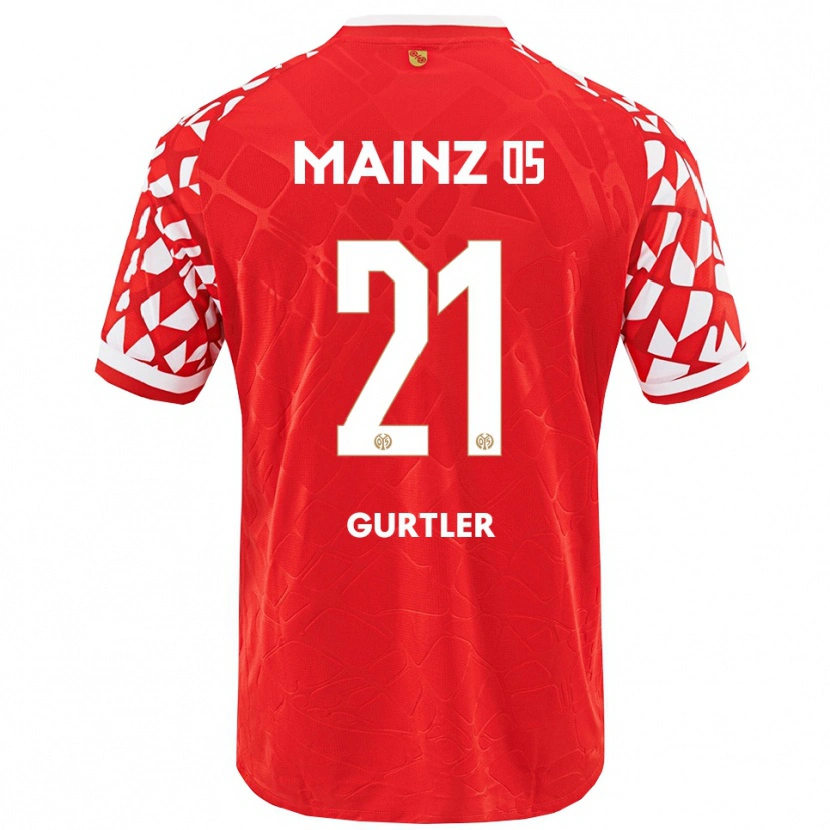 Danxen Hombre Camiseta Lisa Gürtler #21 Rojo Blanco 1ª Equipación 2025/26 La Camisa México