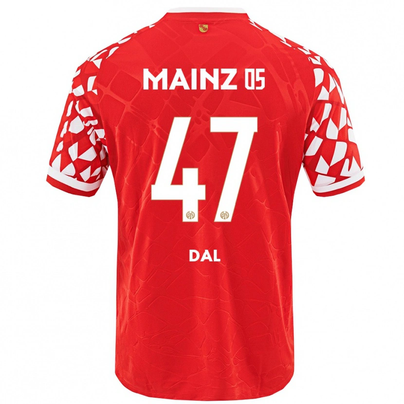 Danxen Hombre Camiseta Maxim Dal #47 Rojo Blanco 1ª Equipación 2025/26 La Camisa México