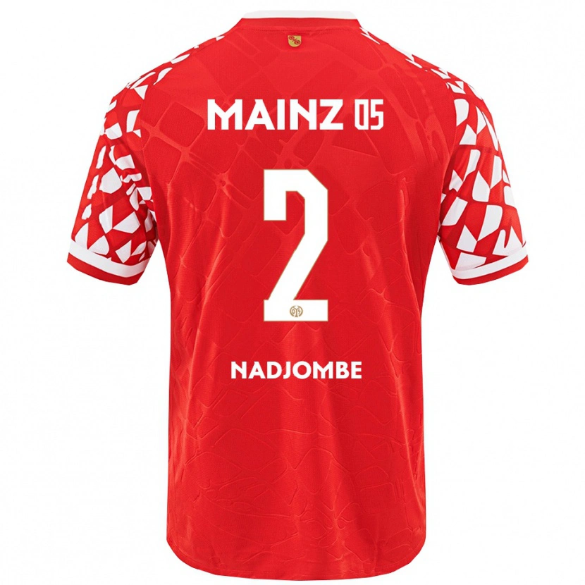 Danxen Hombre Camiseta Jean-Marie Nadjombe #2 Rojo Blanco 1ª Equipación 2025/26 La Camisa México