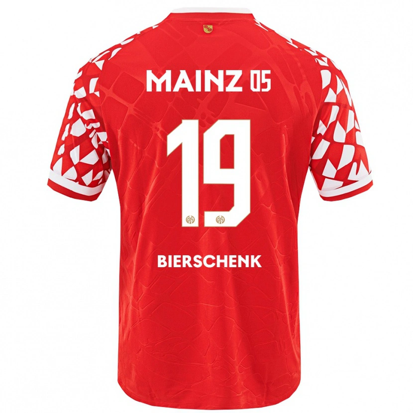 Danxen Hombre Camiseta Lovis Bierschenk #19 Rojo Blanco 1ª Equipación 2025/26 La Camisa México