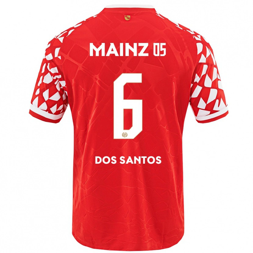Danxen Hombre Camiseta Alexandre Tavares Dos Santos #6 Rojo Blanco 1ª Equipación 2025/26 La Camisa México