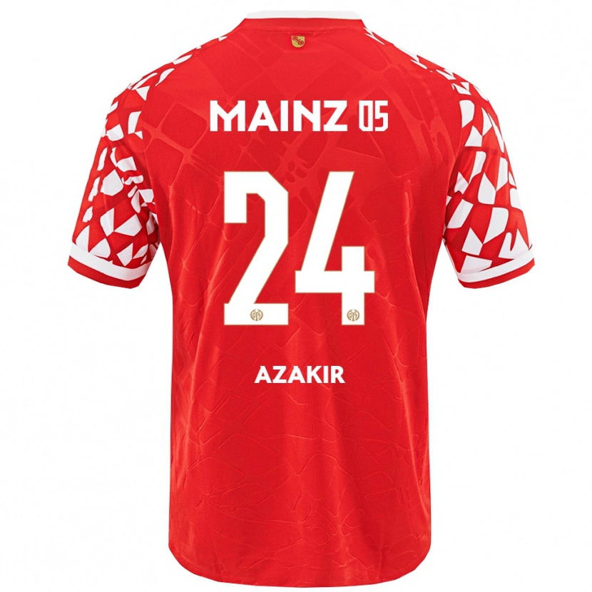 Danxen Hombre Camiseta Dennis Azakir #24 Rojo Blanco 1ª Equipación 2025/26 La Camisa México