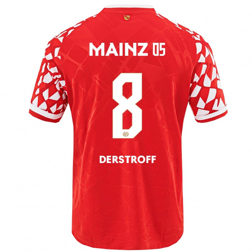 Danxen Hombre Camiseta Julian-Maurice Derstroff #8 Rojo Blanco 1ª Equipación 2025/26 La Camisa México
