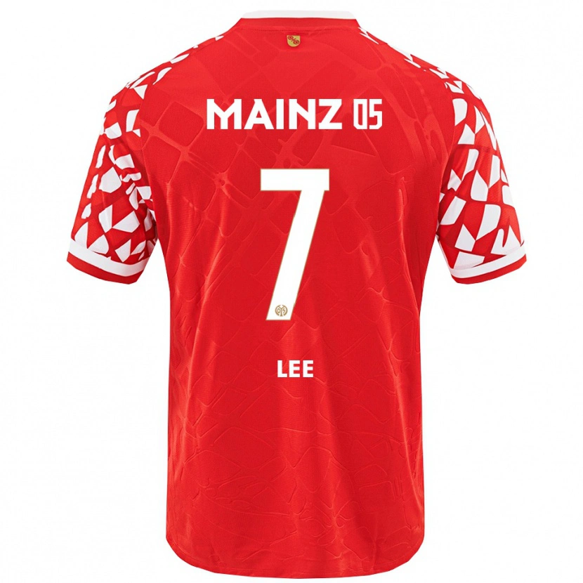 Danxen Hombre Camiseta Jae-Sung Lee #7 Rojo Blanco 1ª Equipación 2025/26 La Camisa México