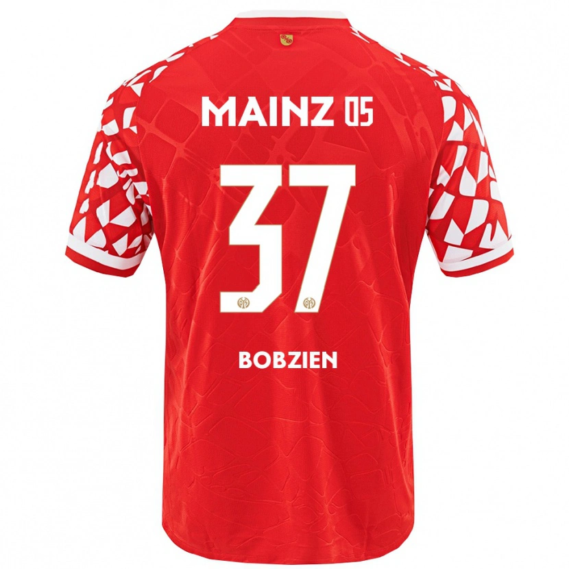 Danxen Hombre Camiseta Ben Bobzien #37 Rojo Blanco 1ª Equipación 2025/26 La Camisa México