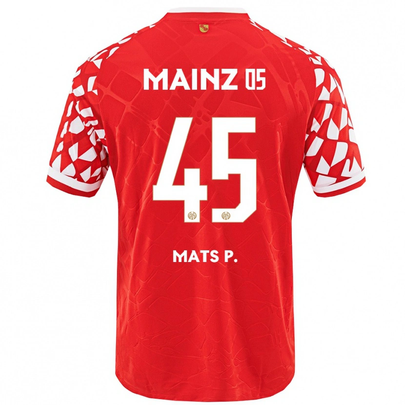Danxen Hombre Camiseta Mats Preßler #45 Rojo Blanco 1ª Equipación 2025/26 La Camisa México