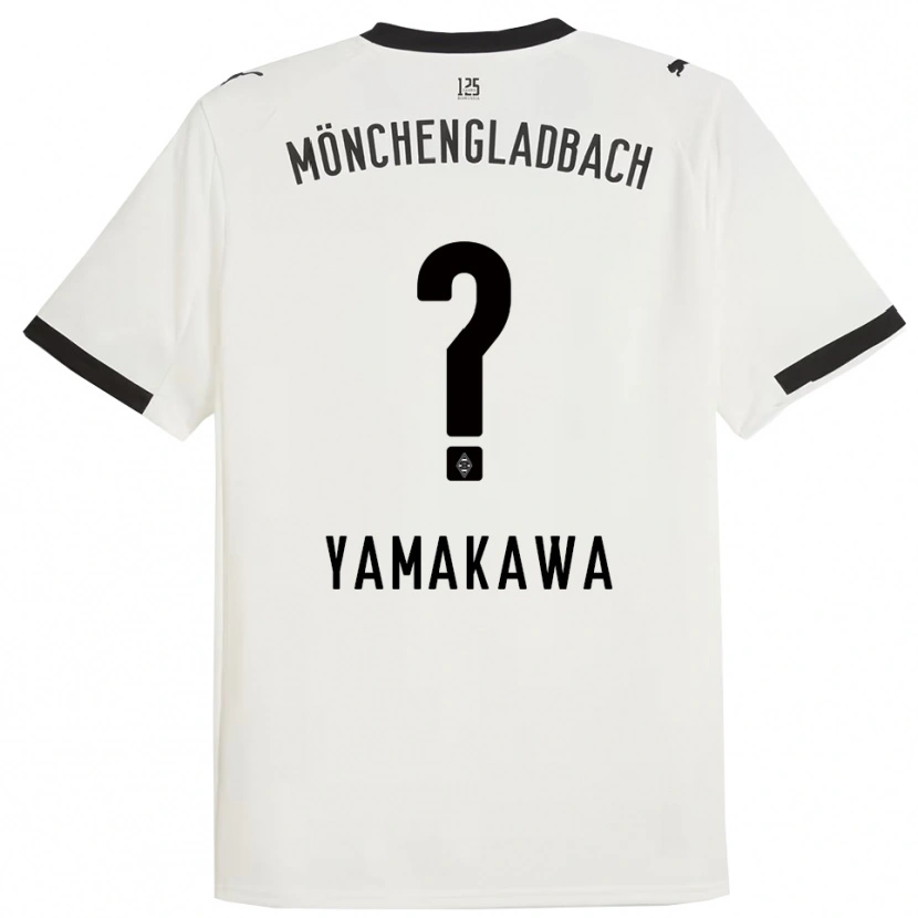 Danxen Hombre Camiseta Shinnosuke Yamakawa #0 Blanco Negro 1ª Equipación 2025/26 La Camisa México
