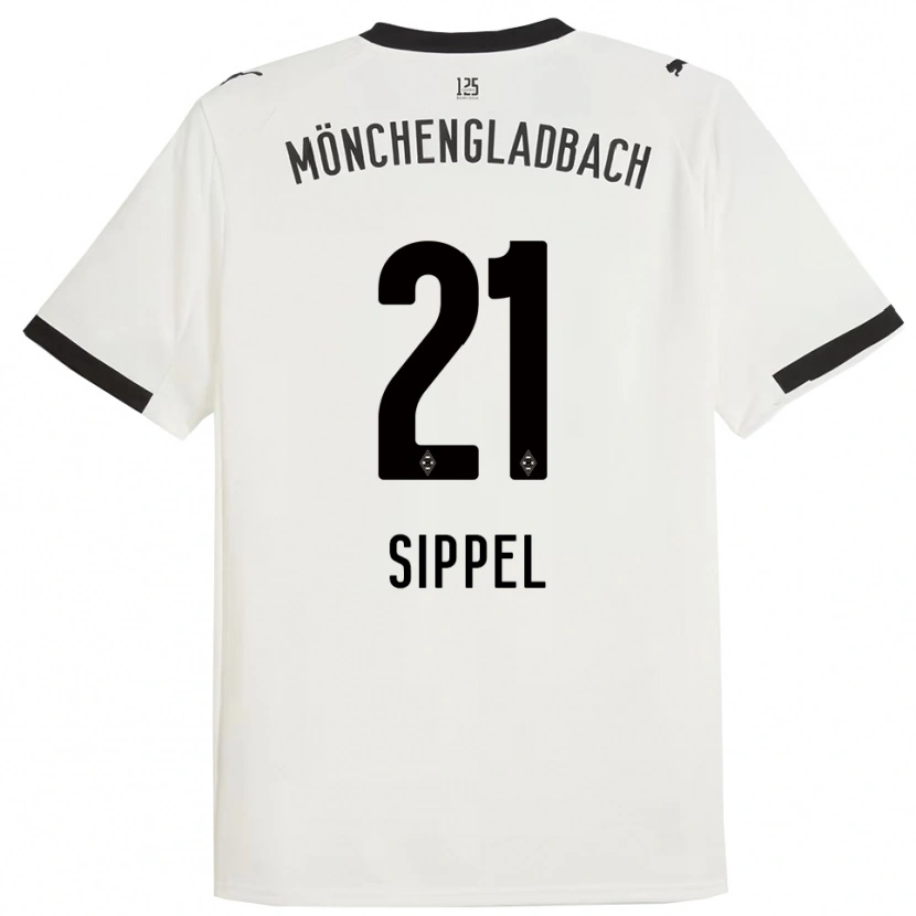 Danxen Hombre Camiseta Tobias Sippel #21 Blanco Negro 1ª Equipación 2025/26 La Camisa México
