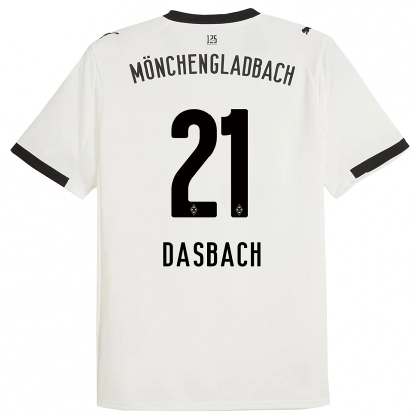 Danxen Hombre Camiseta Yannik Dasbach #21 Blanco Negro 1ª Equipación 2025/26 La Camisa México