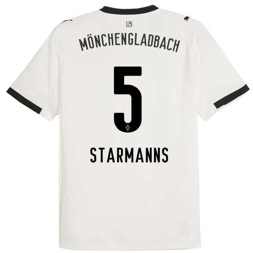 Danxen Hombre Camiseta Sandra Starmanns #5 Blanco Negro 1ª Equipación 2025/26 La Camisa México