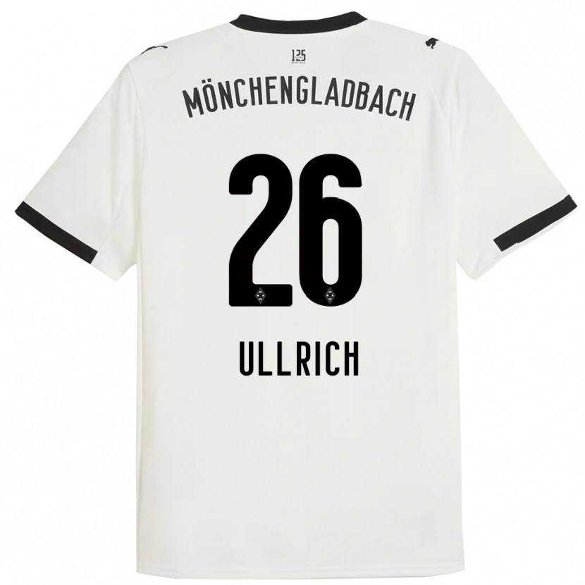 Danxen Hombre Camiseta Lukas Ullrich #26 Blanco Negro 1ª Equipación 2025/26 La Camisa México