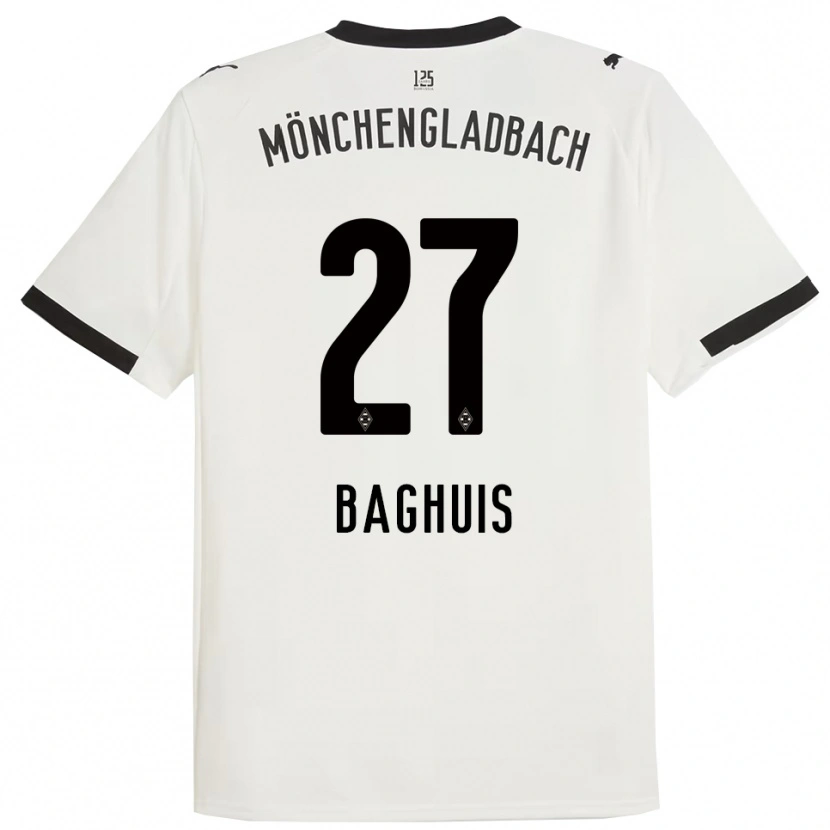 Danxen Hombre Camiseta Chantal Baghuis #27 Blanco Negro 1ª Equipación 2025/26 La Camisa México