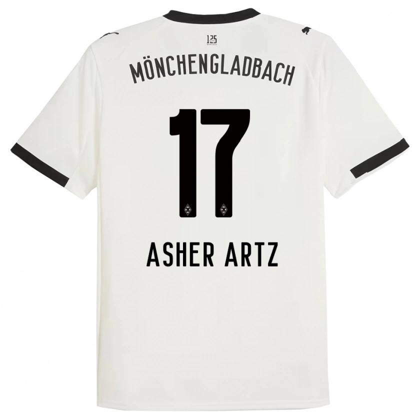 Danxen Hombre Camiseta Asher Artz #17 Blanco Negro 1ª Equipación 2025/26 La Camisa México