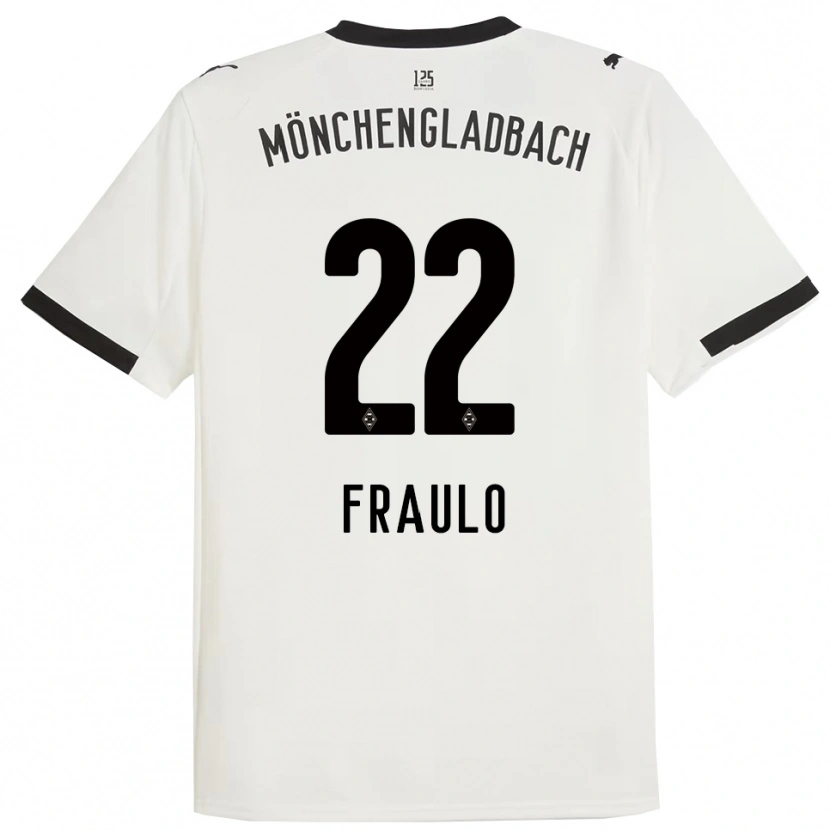 Danxen Hombre Camiseta Oscar Fraulo #22 Blanco Negro 1ª Equipación 2025/26 La Camisa México