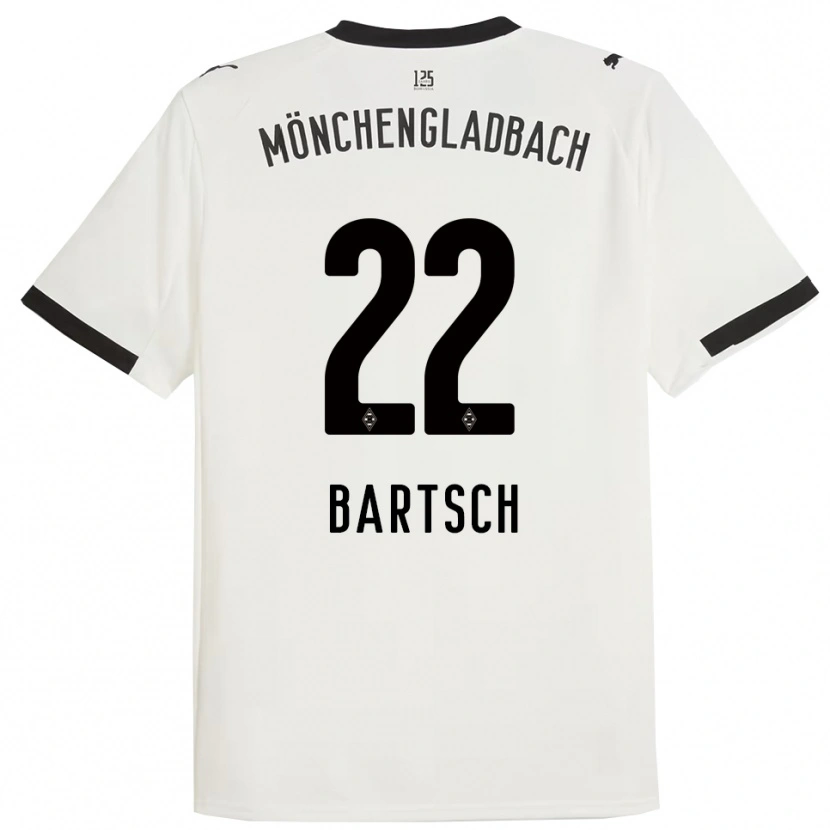 Danxen Hombre Camiseta Kristina Bartsch #22 Blanco Negro 1ª Equipación 2025/26 La Camisa México