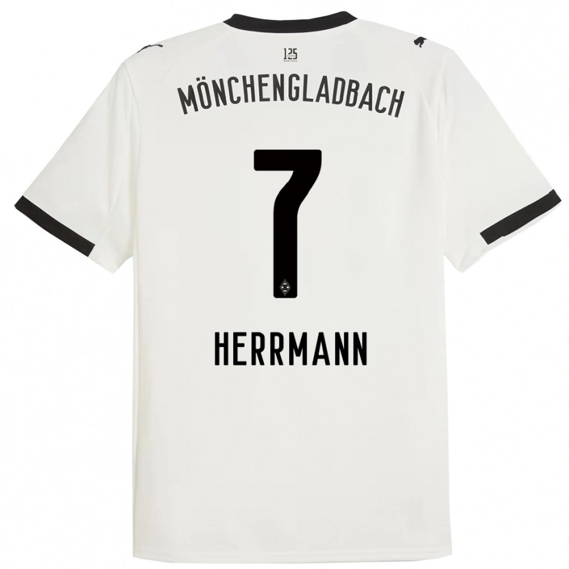 Danxen Hombre Camiseta Patrick Herrmann #7 Blanco Negro 1ª Equipación 2025/26 La Camisa México