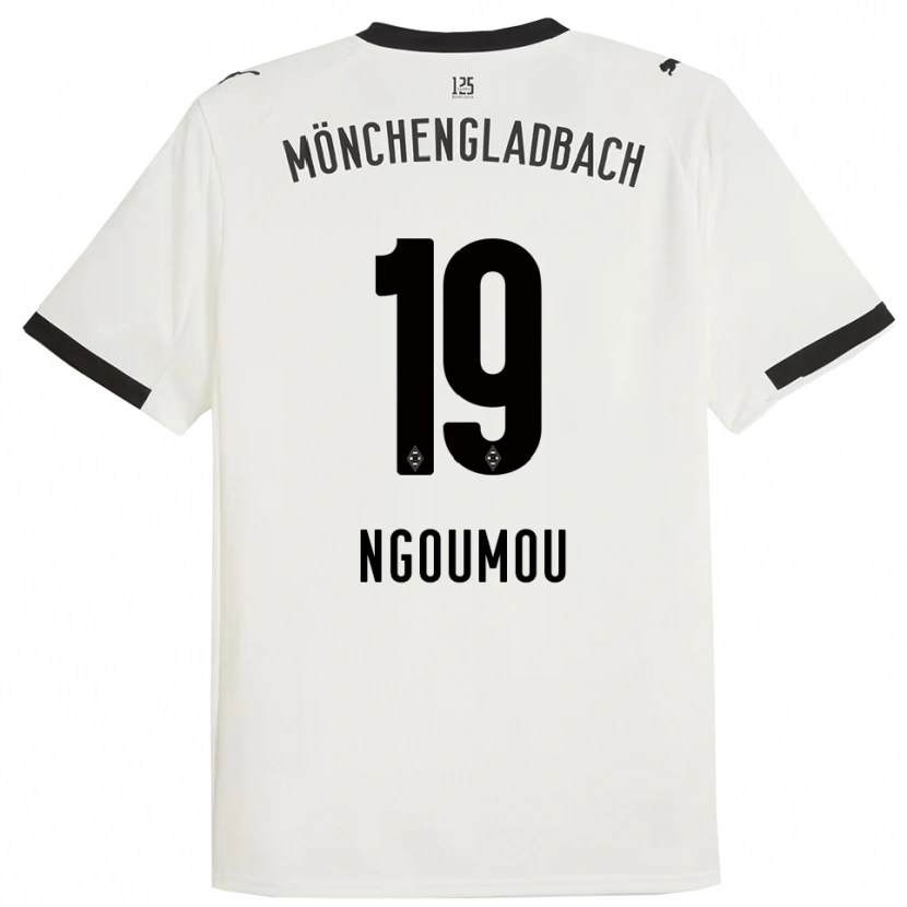 Danxen Hombre Camiseta Nathan Ngoumou #19 Blanco Negro 1ª Equipación 2025/26 La Camisa México