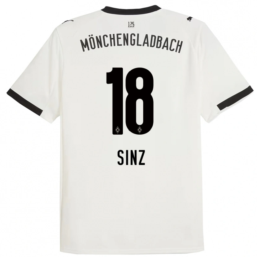 Danxen Hombre Camiseta Michelle Sinz #18 Blanco Negro 1ª Equipación 2025/26 La Camisa México