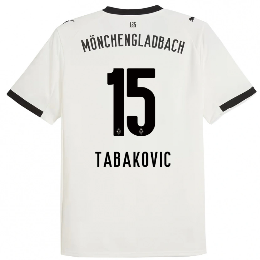 Danxen Hombre Camiseta Haris Tabakovic #15 Blanco Negro 1ª Equipación 2025/26 La Camisa México