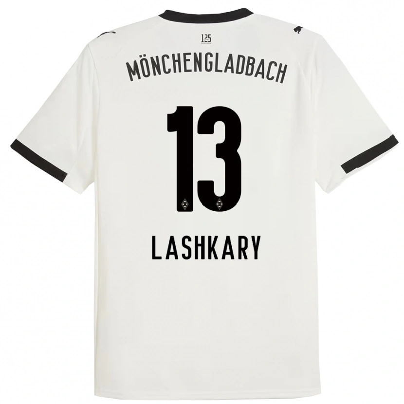 Danxen Hombre Camiseta Roman Lashkary #13 Blanco Negro 1ª Equipación 2025/26 La Camisa México