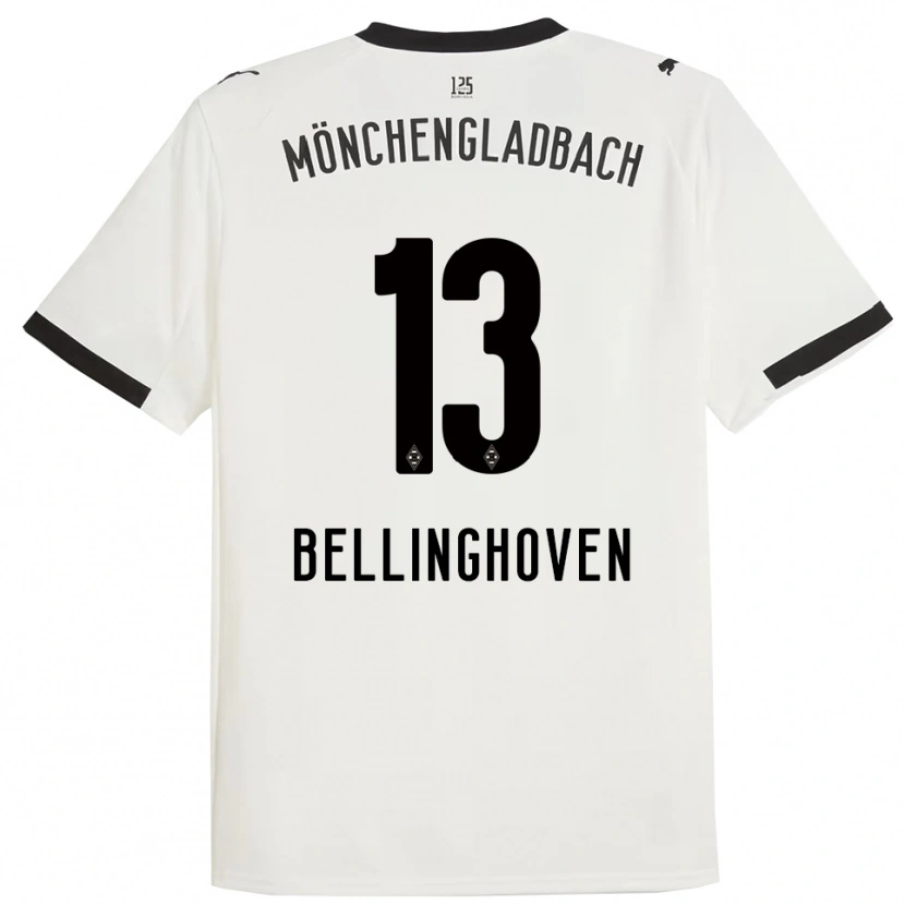 Danxen Hombre Camiseta Christina Bellinghoven #13 Blanco Negro 1ª Equipación 2025/26 La Camisa México