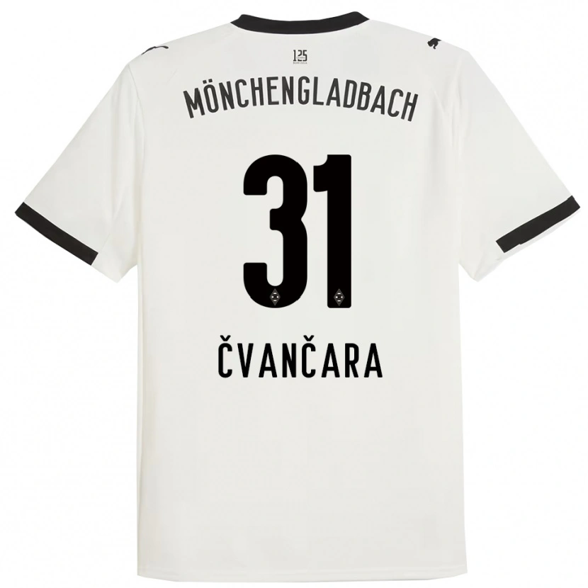 Danxen Hombre Camiseta Tomas Cvancara #31 Blanco Negro 1ª Equipación 2025/26 La Camisa México