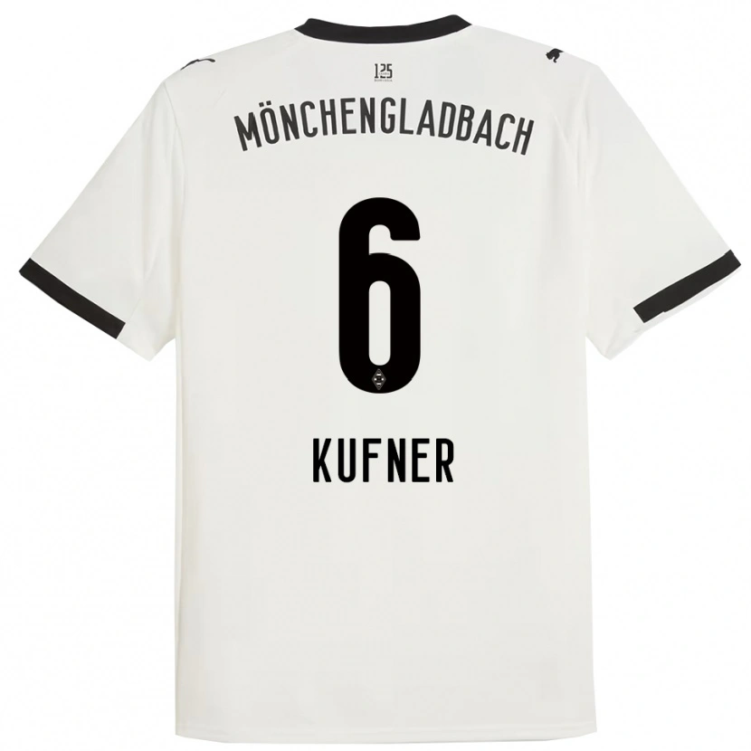 Danxen Hombre Camiseta Anne-Catherine Kufner #6 Blanco Negro 1ª Equipación 2025/26 La Camisa México
