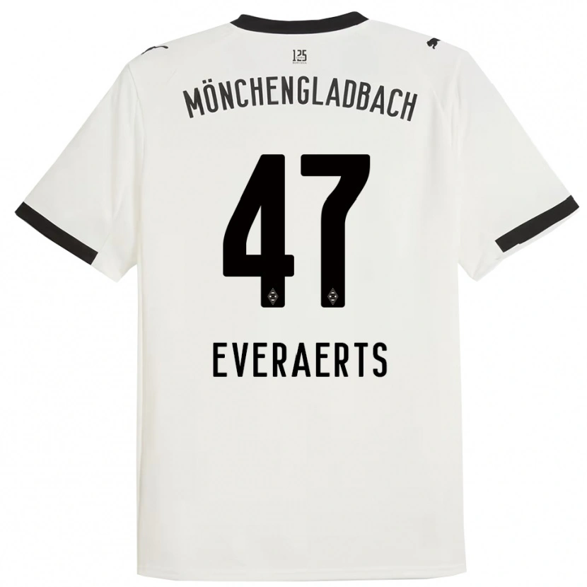 Danxen Hombre Camiseta Kim Everaerts #47 Blanco Negro 1ª Equipación 2025/26 La Camisa México