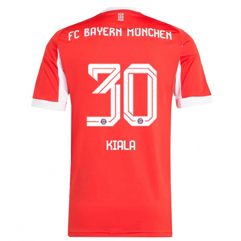Danxen Hombre Camiseta Cassiano Kiala #30 Rojo Blanco 1ª Equipación 2025/26 La Camisa México