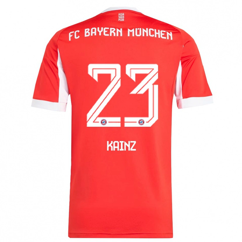 Danxen Hombre Camiseta Manuel Kainz #23 Rojo Blanco 1ª Equipación 2025/26 La Camisa México