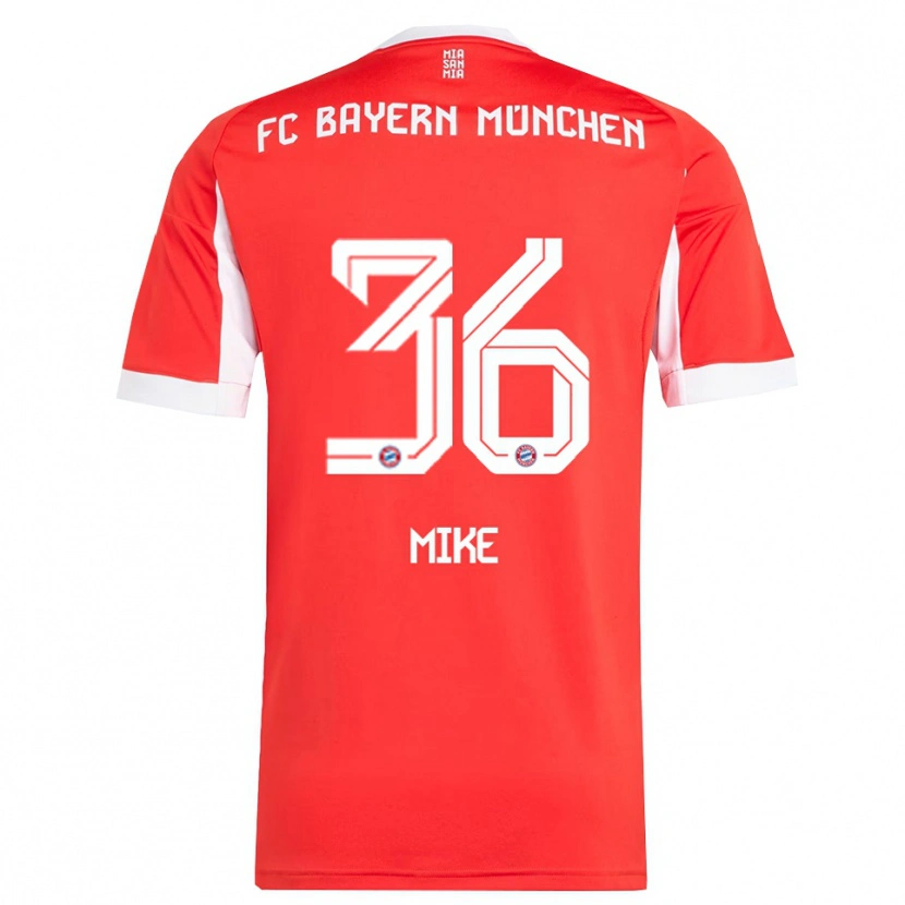 Danxen Hombre Camiseta Wisdom Mike #36 Rojo Blanco 1ª Equipación 2025/26 La Camisa México