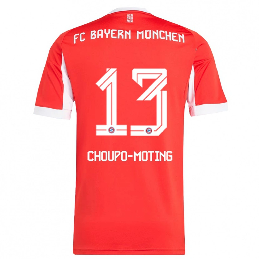 Danxen Hombre Camiseta Eric Maxim Choupo-Moting #13 Rojo Blanco 1ª Equipación 2025/26 La Camisa México
