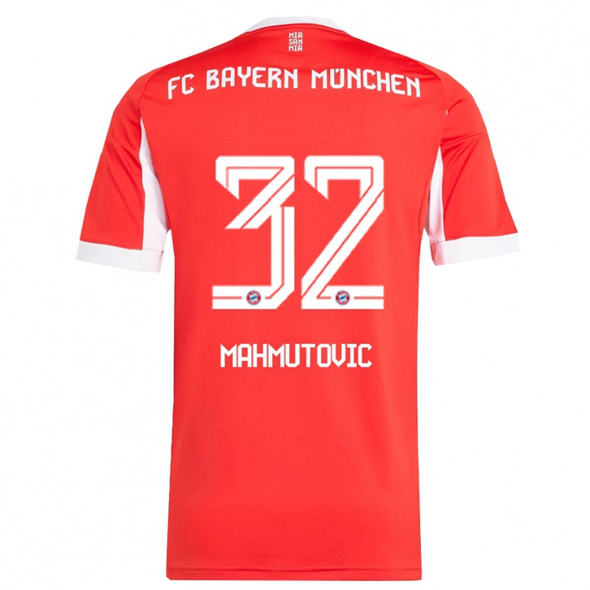 Danxen Hombre Camiseta Ena Mahmutovic #32 Rojo Blanco 1ª Equipación 2025/26 La Camisa México