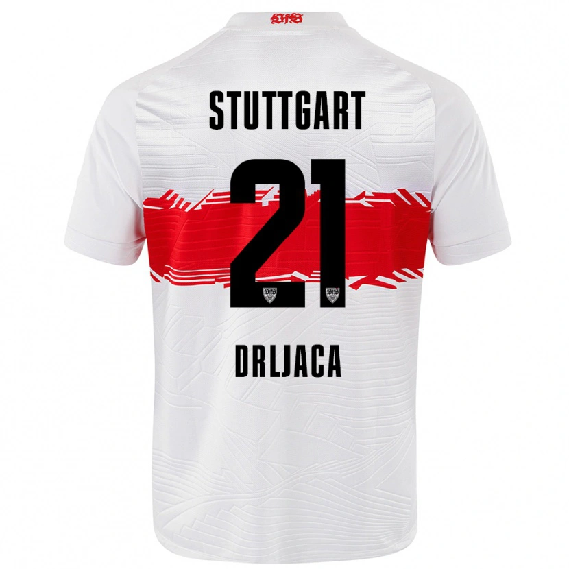 Danxen Hombre Camiseta Stefan Drljaca #21 Blanco Rojo 1ª Equipación 2025/26 La Camisa México