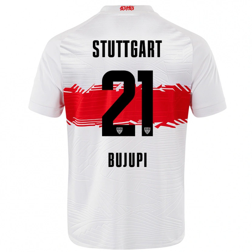 Danxen Hombre Camiseta Eliot Bujupi #21 Blanco Rojo 1ª Equipación 2025/26 La Camisa México