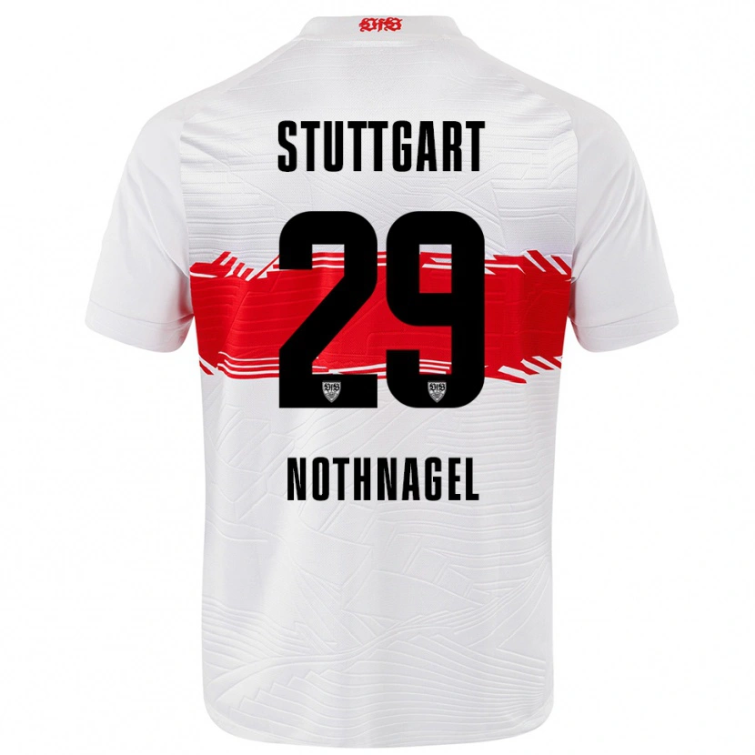Danxen Hombre Camiseta Dominik Nothnagel #29 Blanco Rojo 1ª Equipación 2025/26 La Camisa México