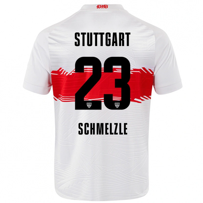 Danxen Hombre Camiseta Marlen Schmelzle #23 Blanco Rojo 1ª Equipación 2025/26 La Camisa México