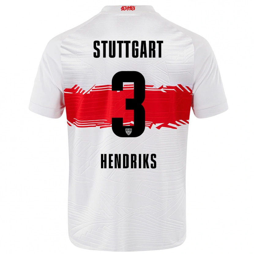 Danxen Hombre Camiseta Ramon Hendriks #3 Blanco Rojo 1ª Equipación 2025/26 La Camisa México