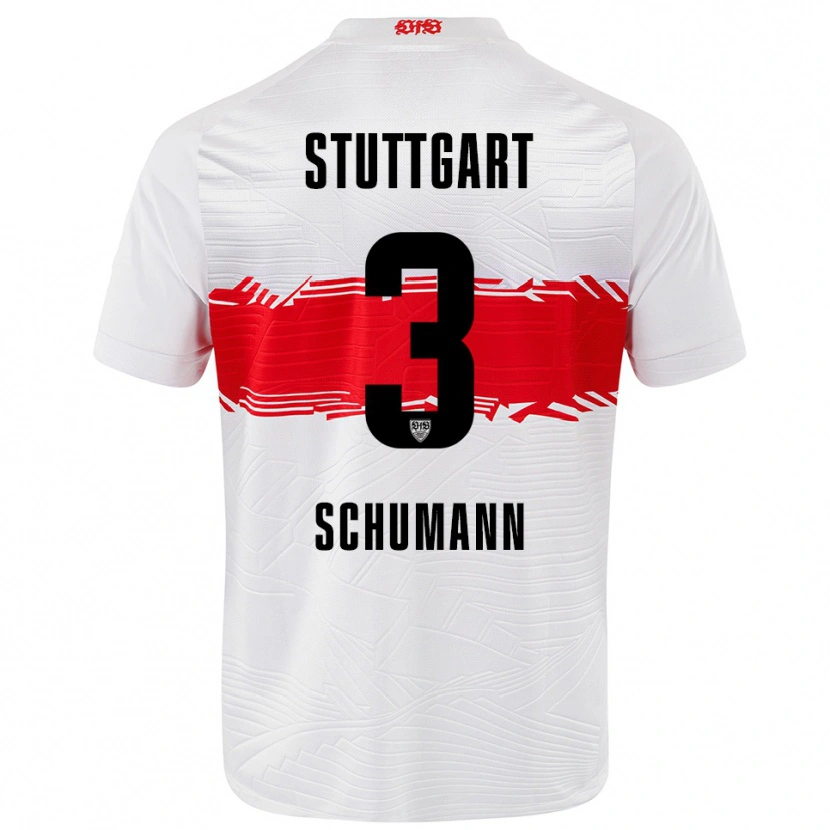 Danxen Hombre Camiseta Frederik Schumann #3 Blanco Rojo 1ª Equipación 2025/26 La Camisa México