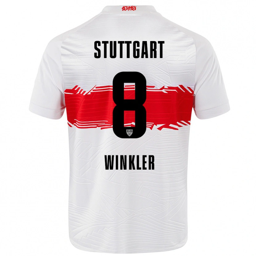 Danxen Hombre Camiseta Nathan Winkler #8 Blanco Rojo 1ª Equipación 2025/26 La Camisa México