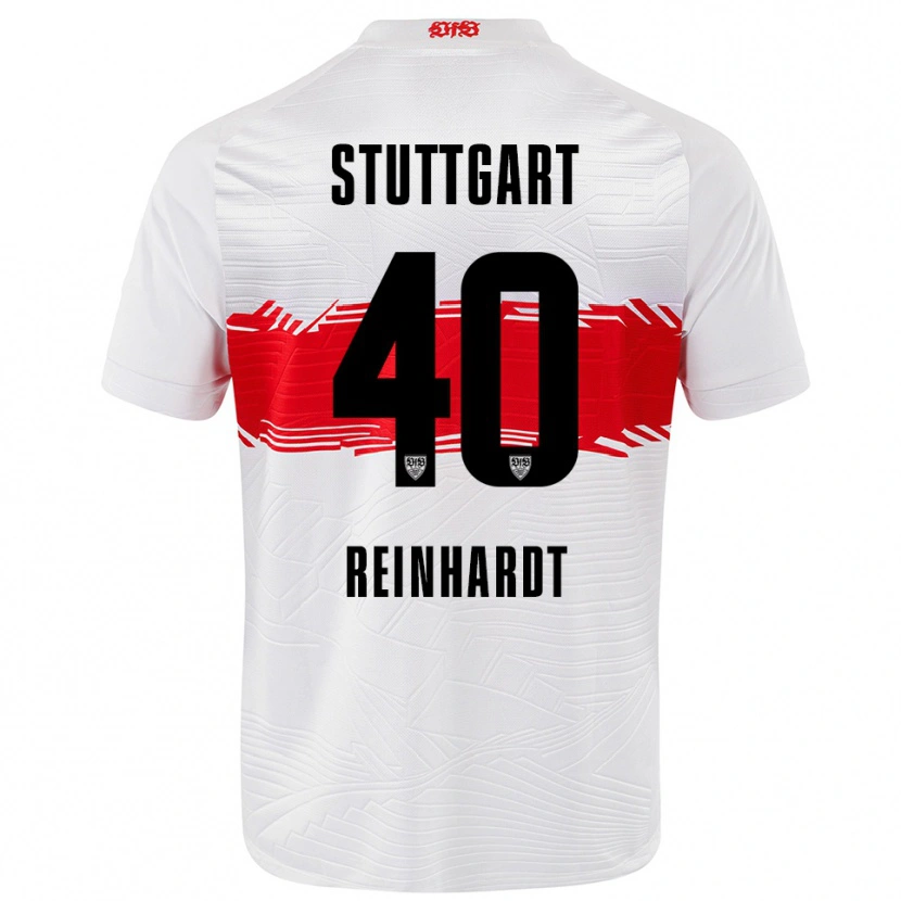 Danxen Hombre Camiseta Peter Reinhardt #40 Blanco Rojo 1ª Equipación 2025/26 La Camisa México