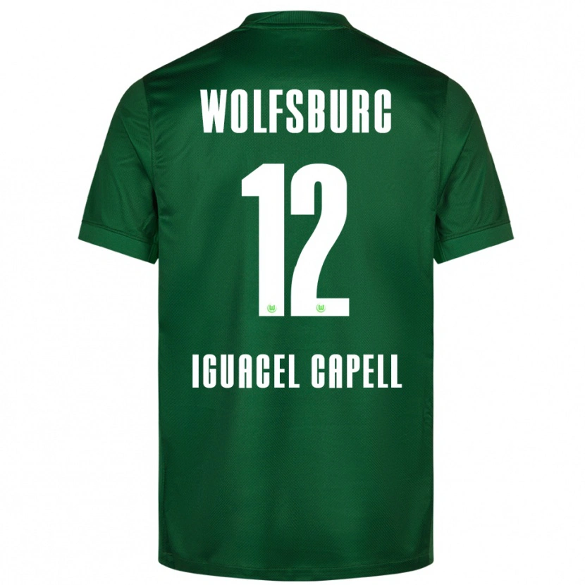 Danxen Hombre Camiseta Diego Iguacel Capell #12 Verde Blanco 1ª Equipación 2025/26 La Camisa México