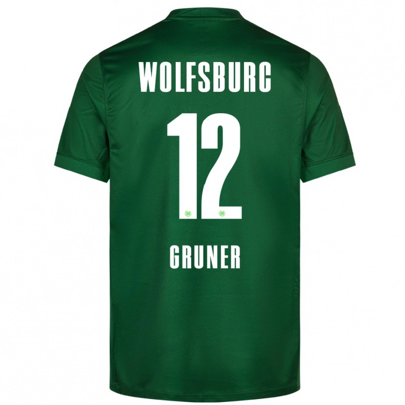 Danxen Hombre Camiseta Paul Gruner #12 Verde Blanco 1ª Equipación 2025/26 La Camisa México