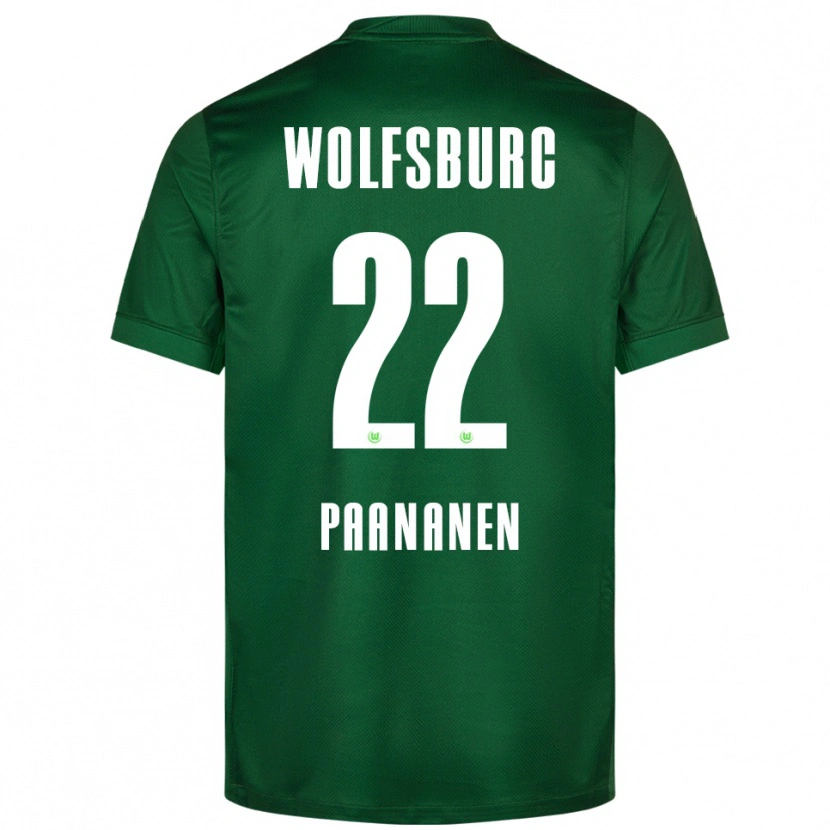 Danxen Hombre Camiseta Otto Paananen #22 Verde Blanco 1ª Equipación 2025/26 La Camisa México