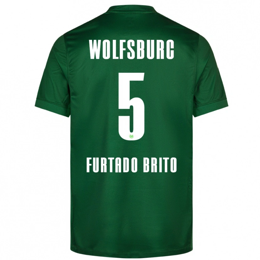 Danxen Hombre Camiseta Dinaylo Furtado Brito #5 Verde Blanco 1ª Equipación 2025/26 La Camisa México
