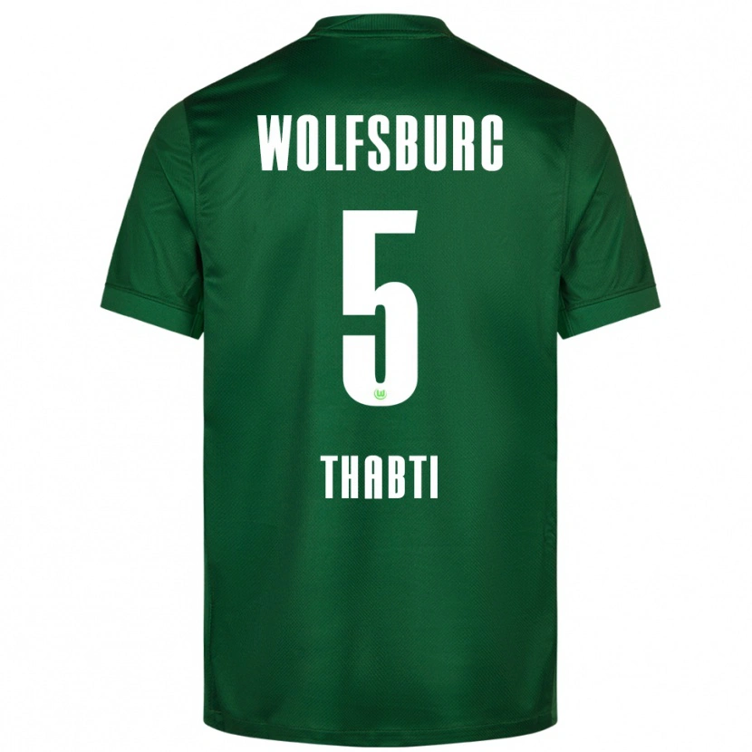 Danxen Hombre Camiseta Mohamed Thabti #5 Verde Blanco 1ª Equipación 2025/26 La Camisa México
