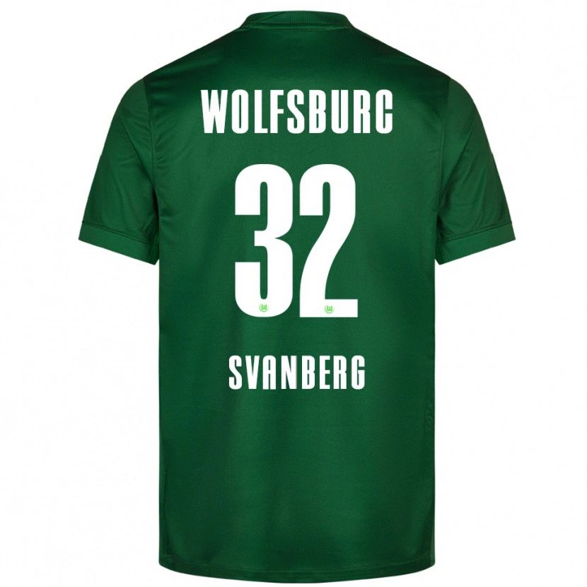 Danxen Hombre Camiseta Mattias Svanberg #32 Verde Blanco 1ª Equipación 2025/26 La Camisa México