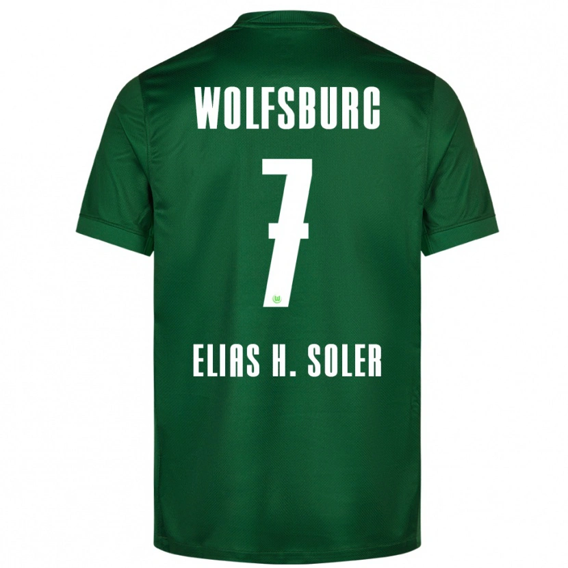 Danxen Hombre Camiseta Elias Hernandez Soler #7 Verde Blanco 1ª Equipación 2025/26 La Camisa México