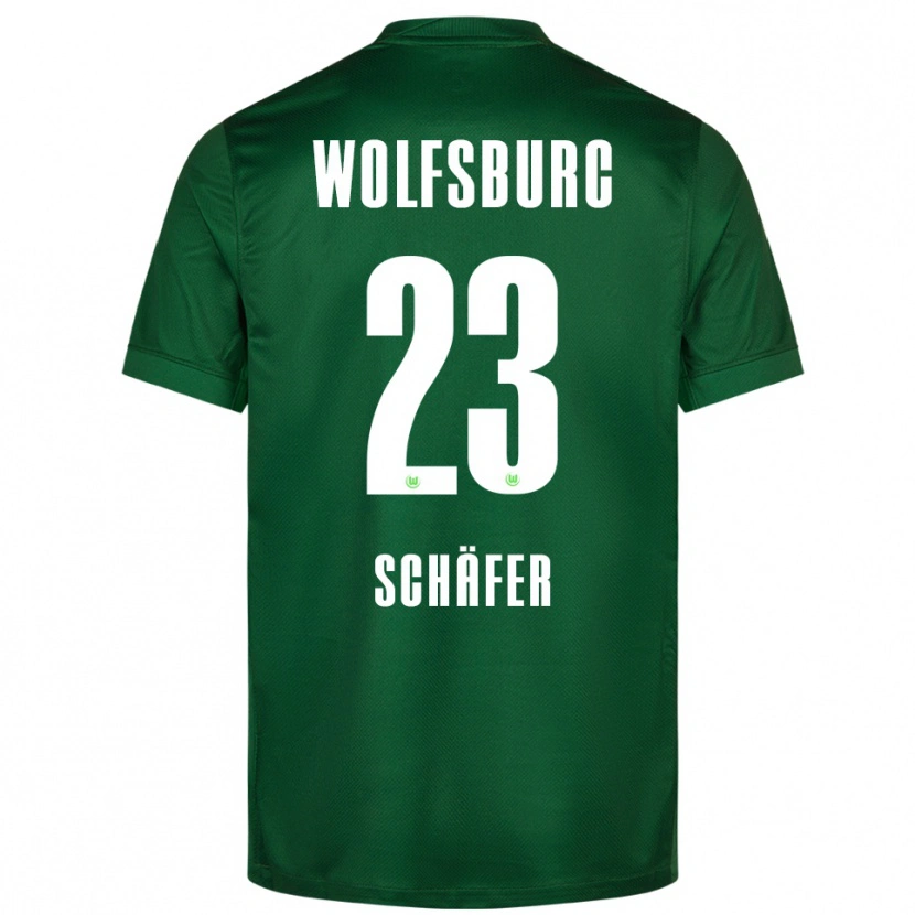 Danxen Hombre Camiseta Elia Schäfer #23 Verde Blanco 1ª Equipación 2025/26 La Camisa México