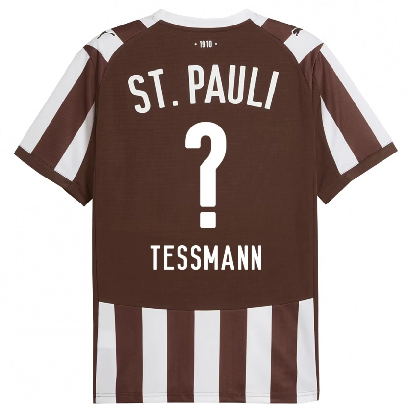 Danxen Hombre Camiseta Niklas Teßmann #0 Café Blanco 1ª Equipación 2025/26 La Camisa México